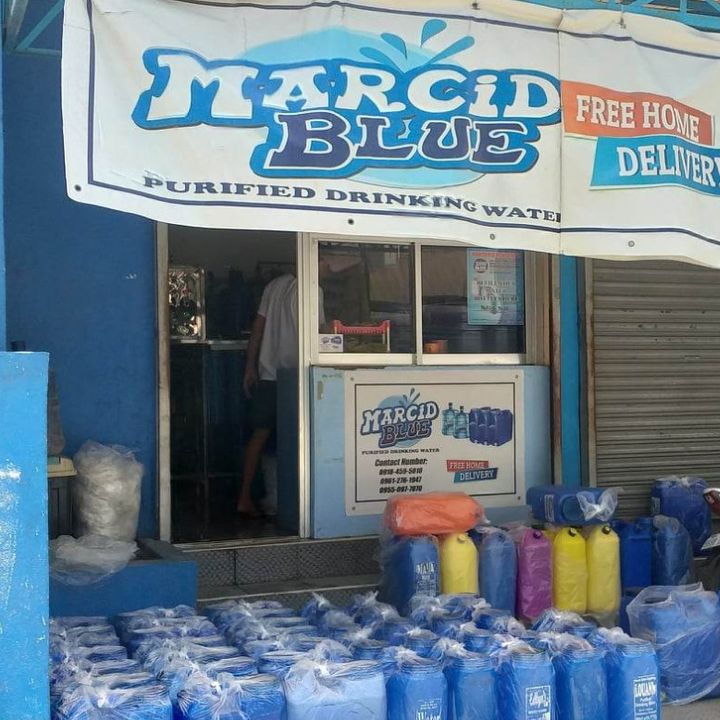 marcid blue purified drinking water in Floridablanca front view physical station